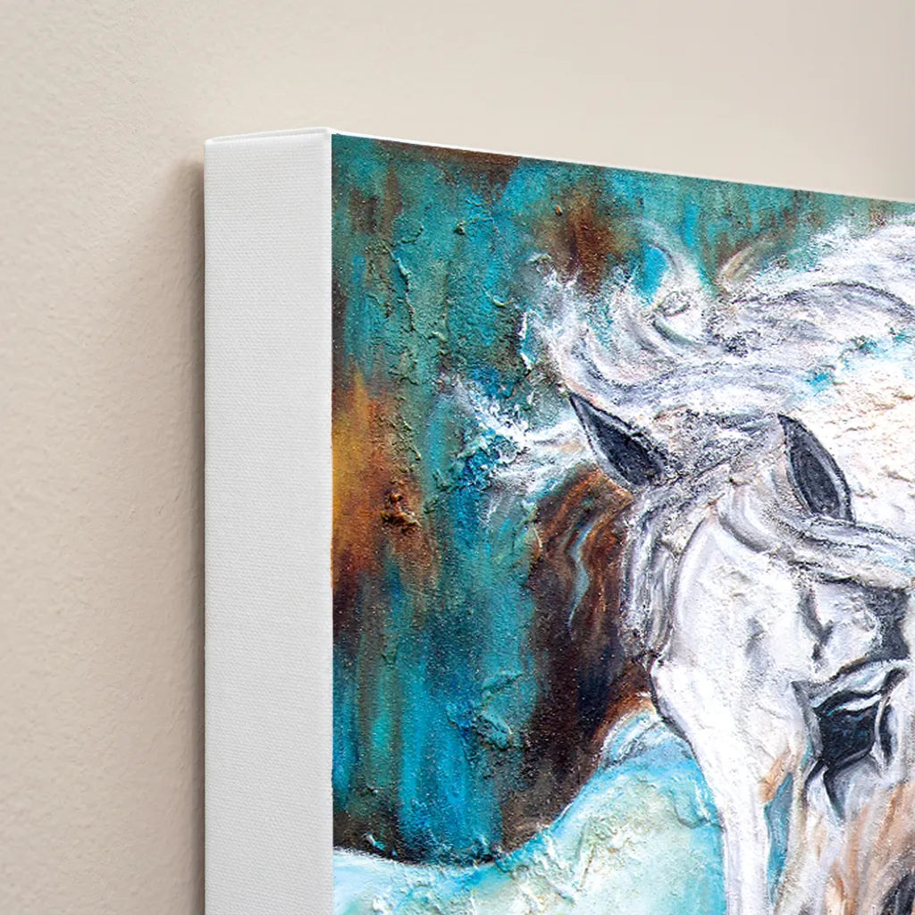 Atelier Kerstin Tschech – Edles Pferde Leinwandbild und hochwertige Pferdegemälde Reproduktion auf echtem Galerie Keilrahmen. Großformatige XXL Pferde Wandbilder und temperamentvolle Pferdemotive für eine exklusive Wohnzimmer Gestaltung und moderne Wanddeko für Pferdeliebhaber.