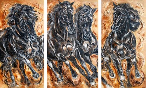 Pferde Kunstdruck, Pferdebild, Pferdegemälde, Pferdeportrait, Pferdekalender, Pferdemaler, Kerstin Tschech